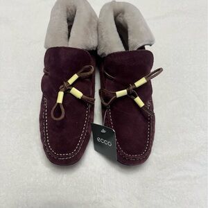 Ecco Women’s Cozy Moccasin Leather Bootie NIB EU 36, US 5-5.5
